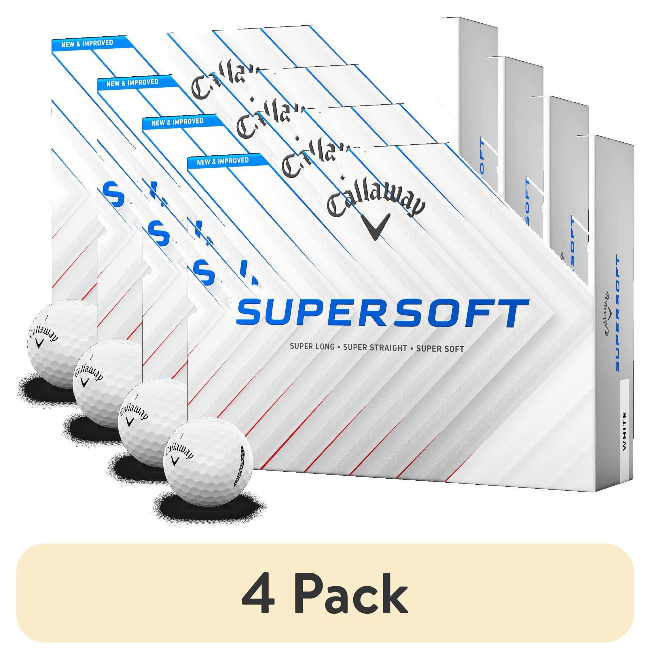 (4 pack) Callaway SuperSoft 2025 Golf Balls 12pk, White