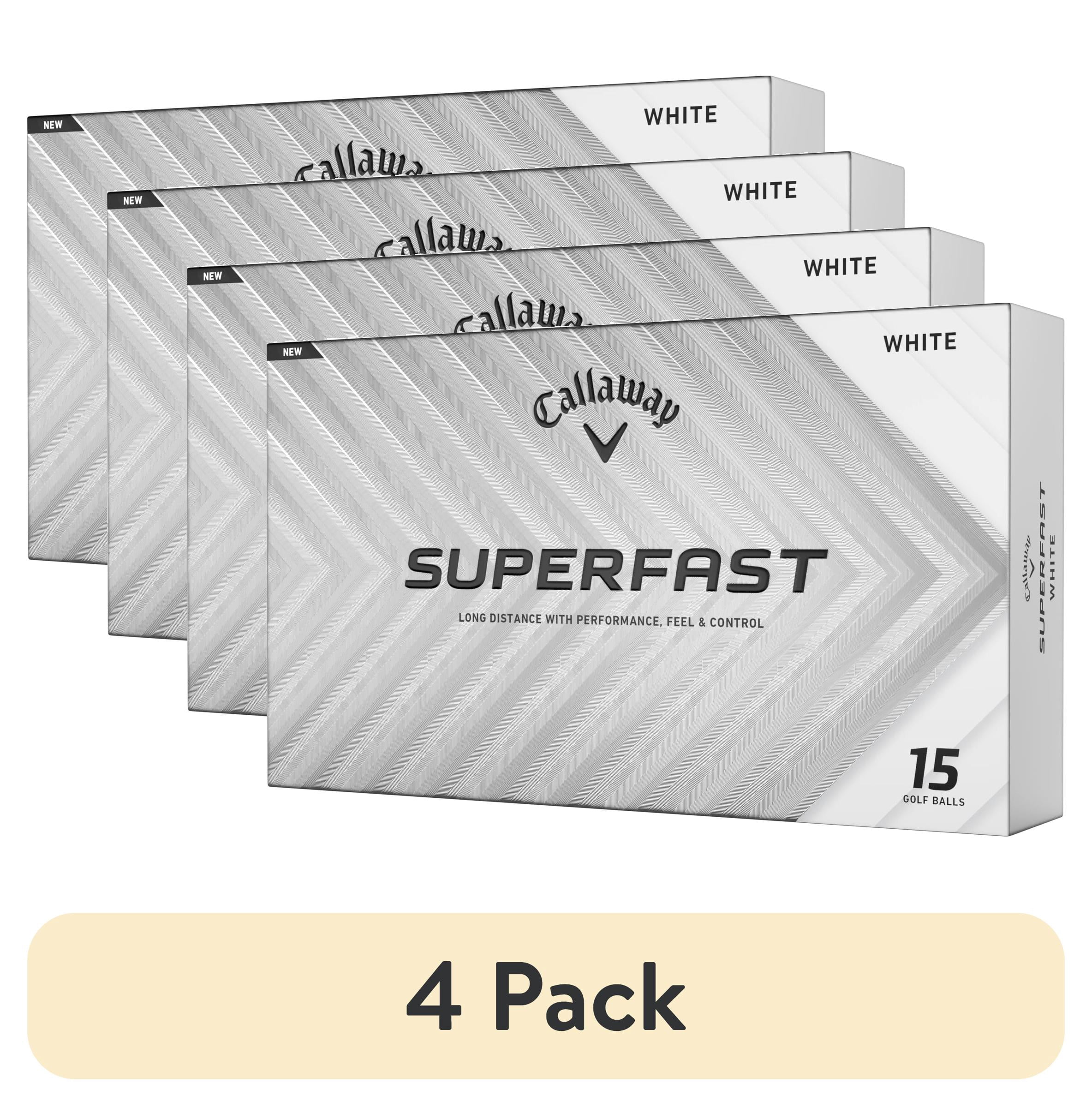 (4 pack) Callaway Superfast 2025 Golf Balls 15pk, White