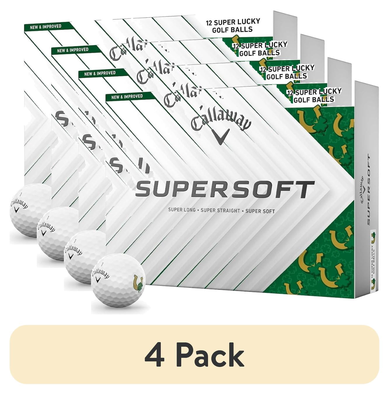 (4 pack) Callaway Supersoft Lucky Golf Balls [12-Ball] White