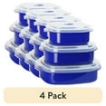 thumbnail image 1 of (4 pack) Calypso Basics, Microwave Cookware/ Storage Set, Indigo, 1 of 5