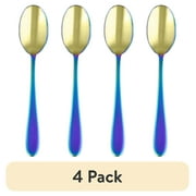 (4 pack) Cambridge Byram Rainbow Mirror Stainless Steel Teaspoon