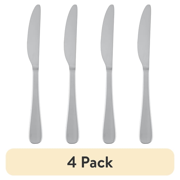 (4 pack) Cambridge Pepino Mirror Stainless Steel Dinner Knife