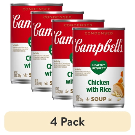 (4 pack) Campbell's Condensed Healthy Request Chicken with Rice Soup, 10.5 Ounce Can