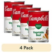 (4 pack) Campbell's Condensed Healthy Request Vegetable Beef Soup, 10.5 Ounce Can