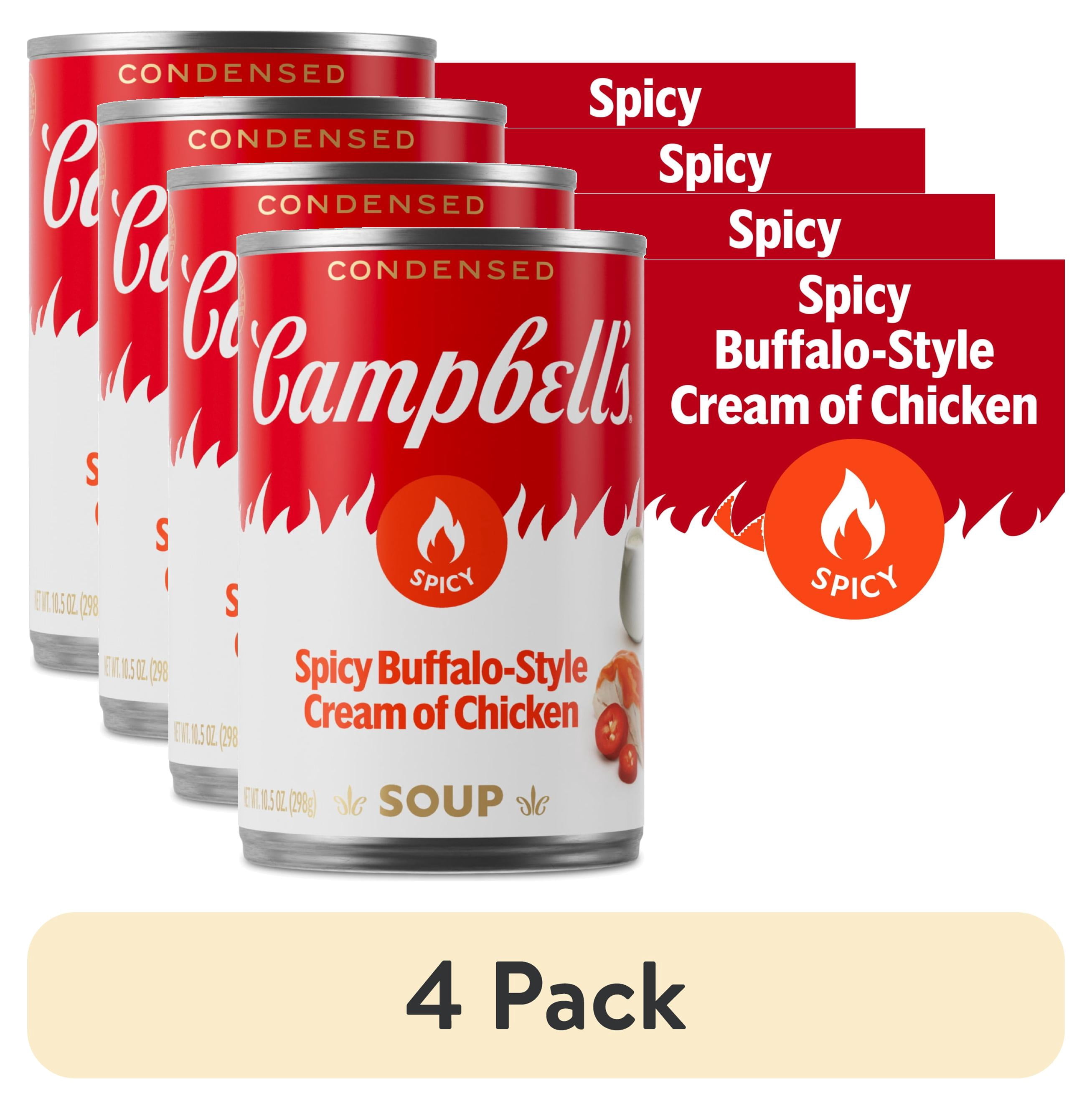 4 pack) Campbell's Condensed Spicy Buffalo-Style Cream of Chicken