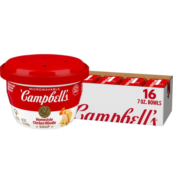 (4 pack) Campbells Homestyle Chicken Noodle Soup, 7 oz Bowl (4 Pack)
