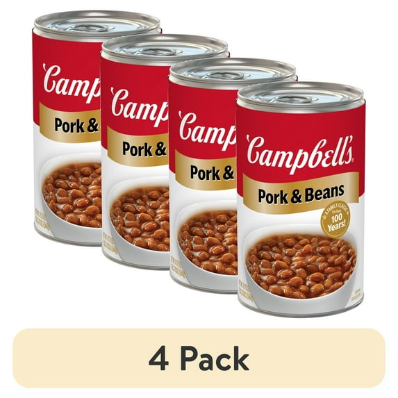 (4 pack) Campbell's Pork and Beans, 19.75 oz Can