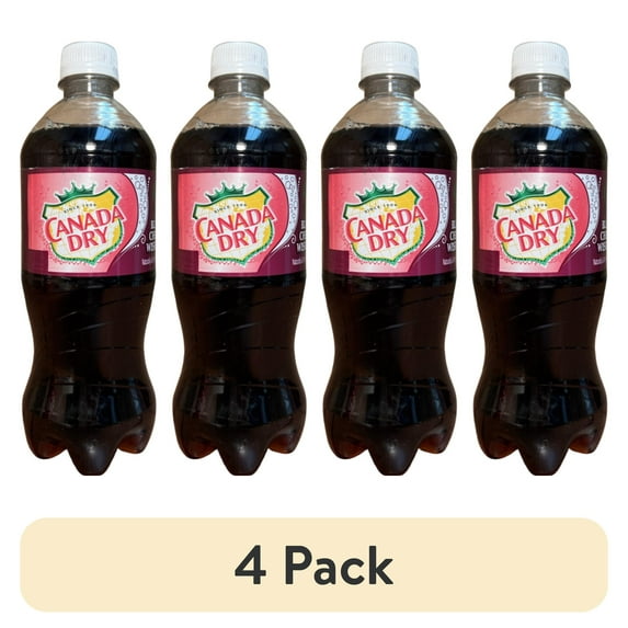 (4 pack) Canada Dry Black Cherry Wishniak Soda, 20 Fl. oz.