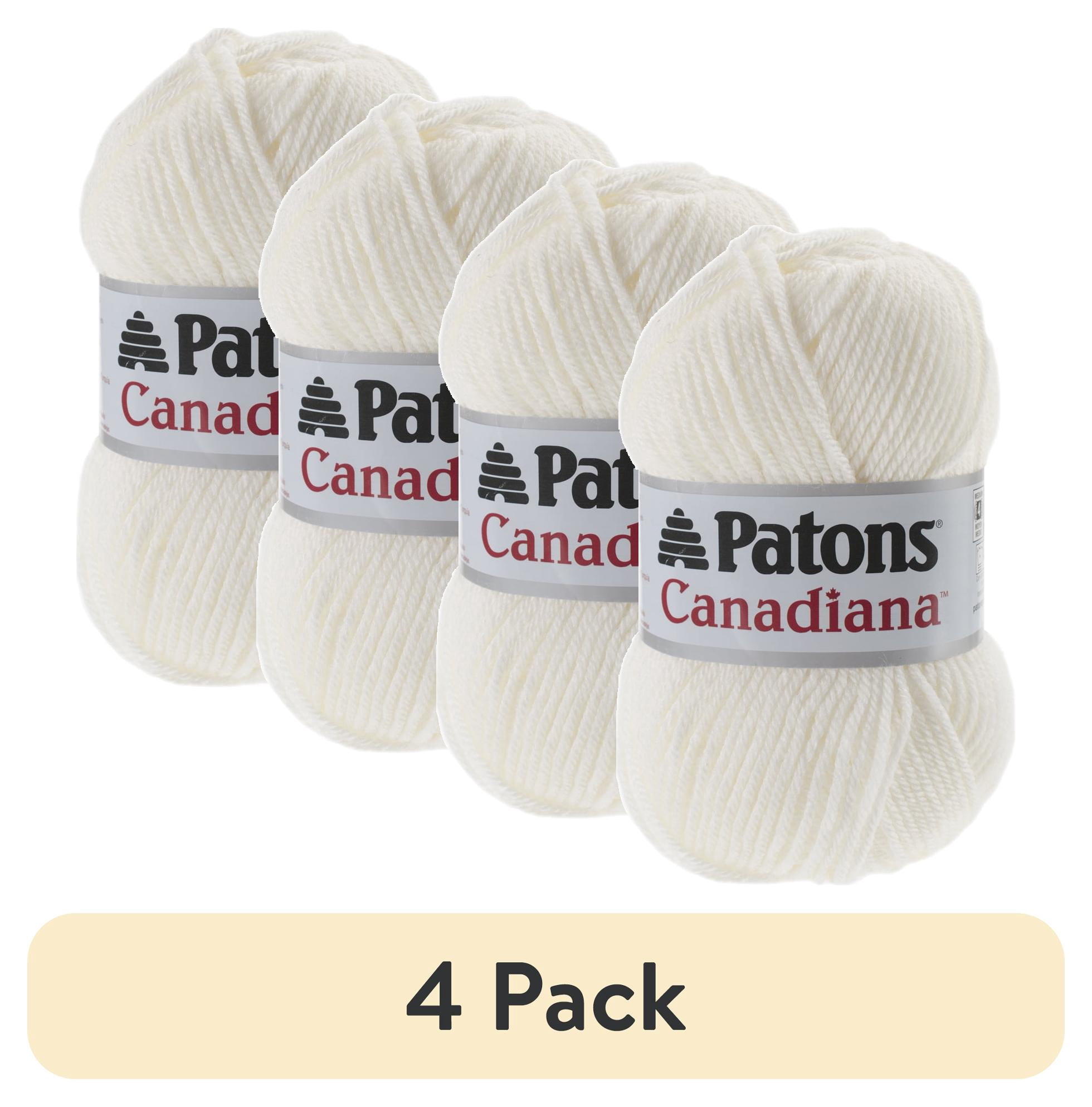 (4 pack) Canadiana Yarn - Solids-Winter White, Pk 6, Patons - Walmart.com