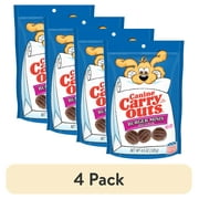 (4 pack) Canine Carry Outs Burger Minis Beef Flavor Dog Treats, 4.5oz Bag