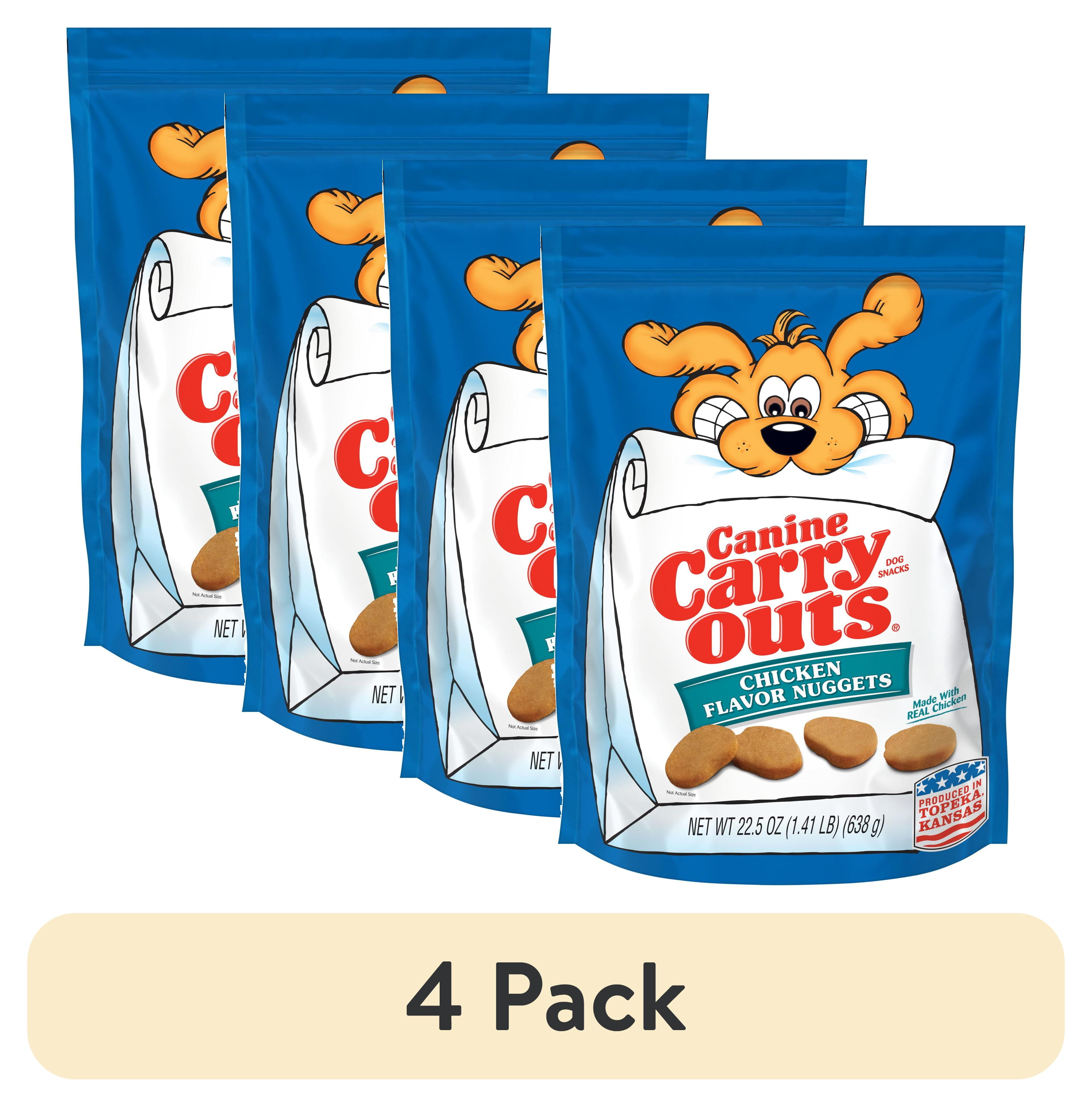 ドッグフード cary 4 pack) Canine Carry Outs Chicken Flavor Nuggets Dog Snacks, 22.5