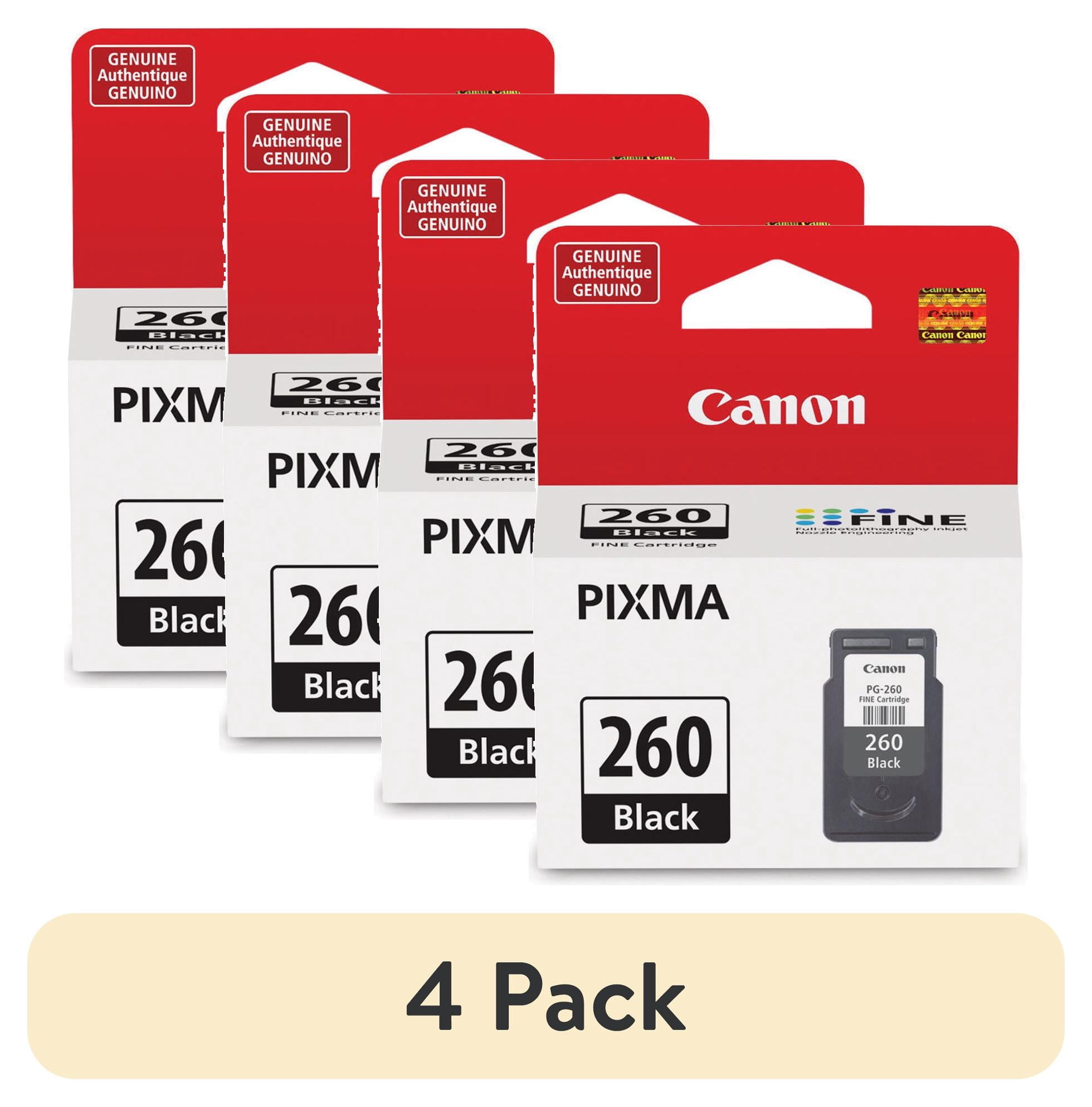 (4 pack) Canon PG-260 Black Ink Cartridge