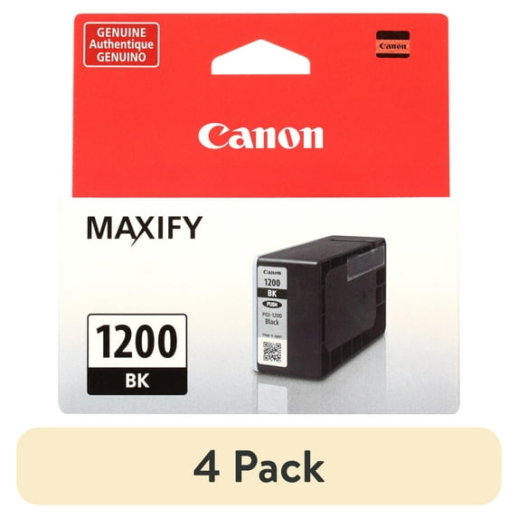(4 pack) Canon PGI-1200 Black Ink Tank