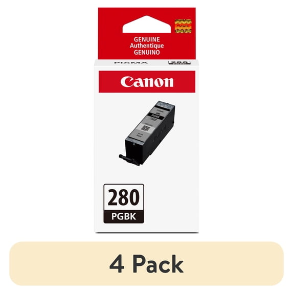 (4 pack) Canon, CNMPGI280PBK, PG-280 Pigment Black Ink Cartridge, 1 Each