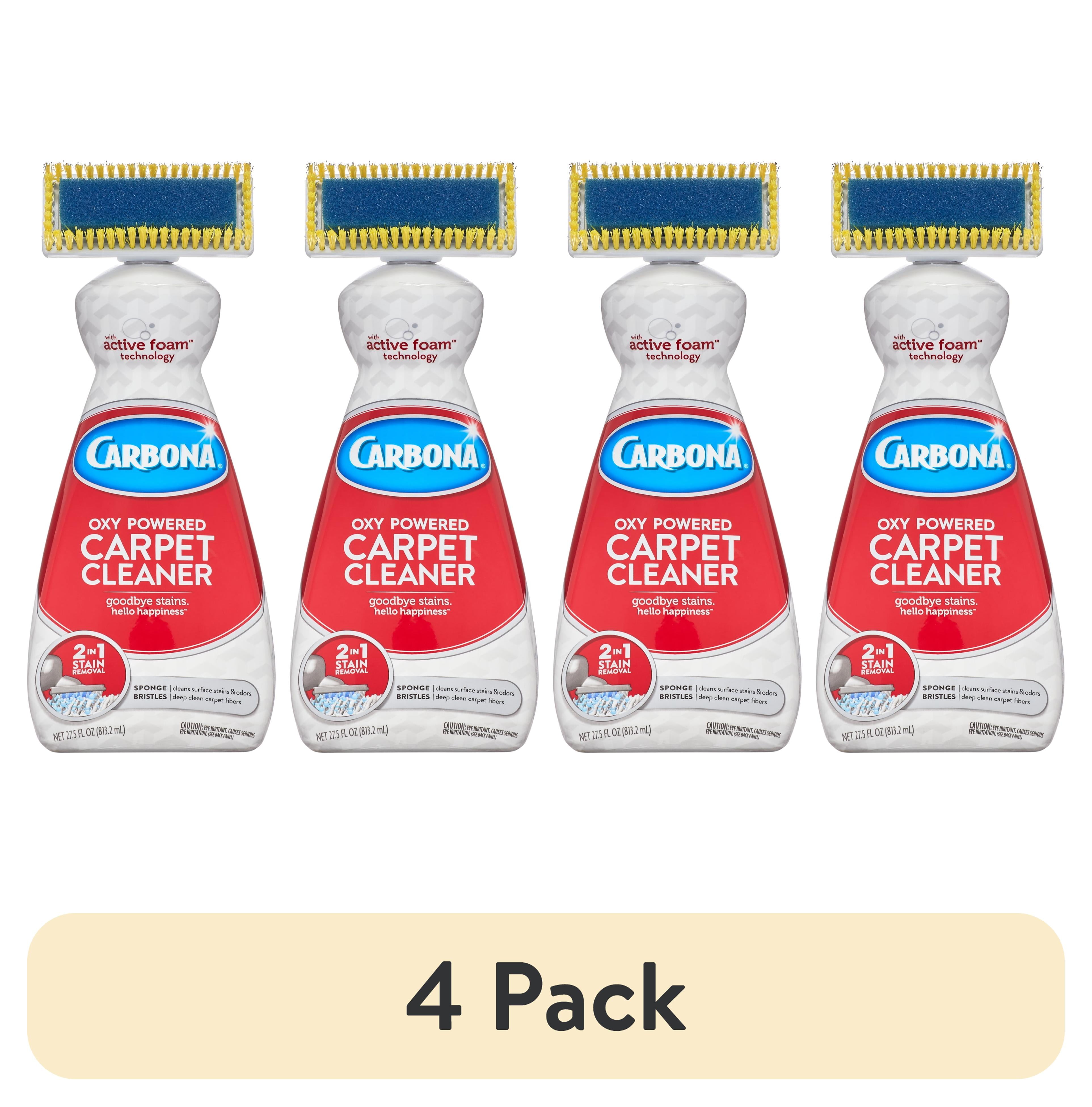 4 pack) Carbona Oxy-Powered Carpet Cleaner with Brush, 27.5oz