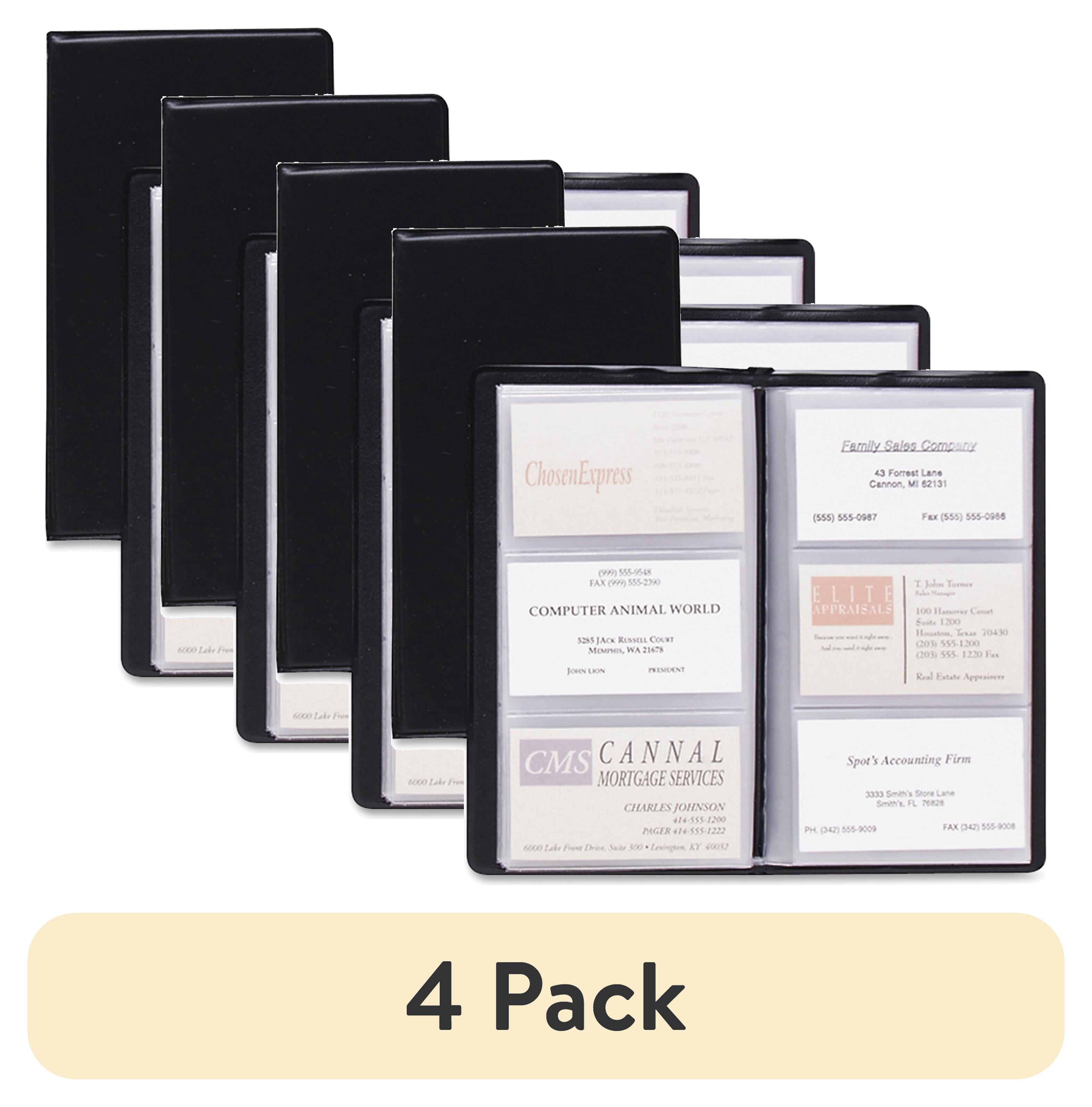 Presentation Card.。.:⋈* Cardinal Business Card File, Black, 72 Slots, Holder Organizer