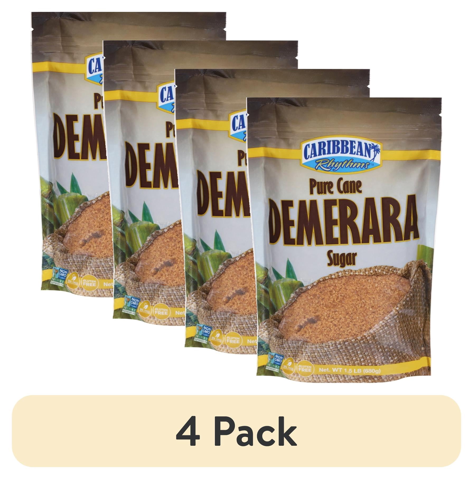 (4 pack) Caribbean Rhythms Pure Cane Demerara Sugar, 1.5 lb