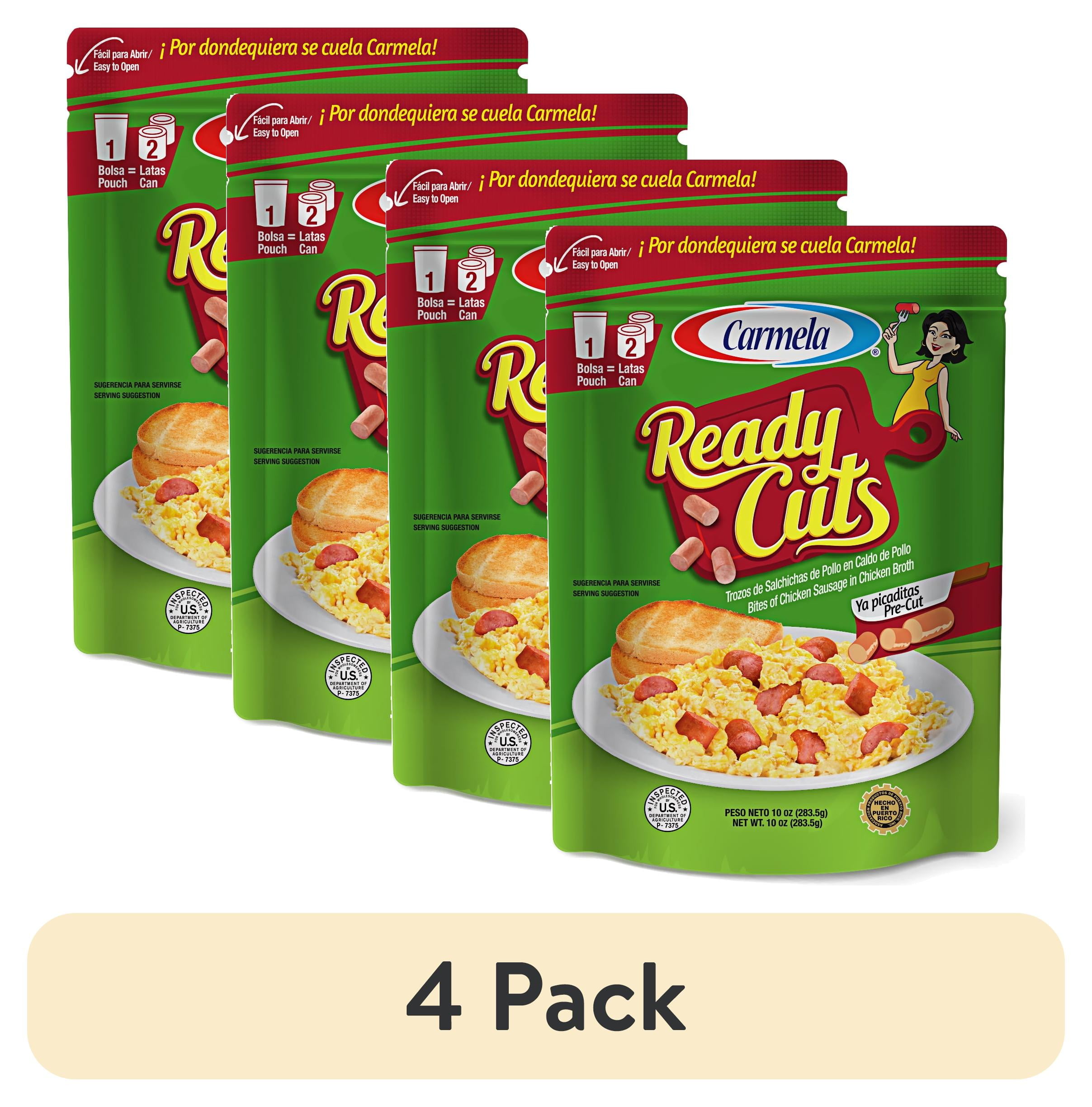(4 pack) Carmela Ready Cuts Chicken Sausage, 10 oz Pouch