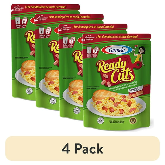 (4 pack) Carmela Ready Cuts Chicken Sausage, 10 oz Pouch