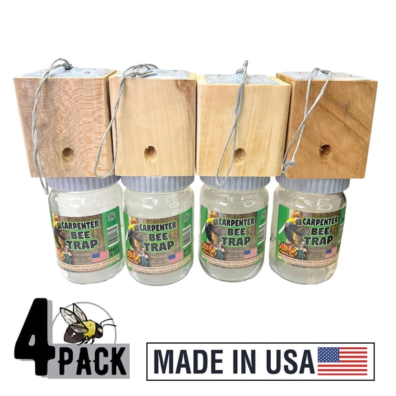 4 pack Carpenter Bee Trap- Hanging Outdoor Trap