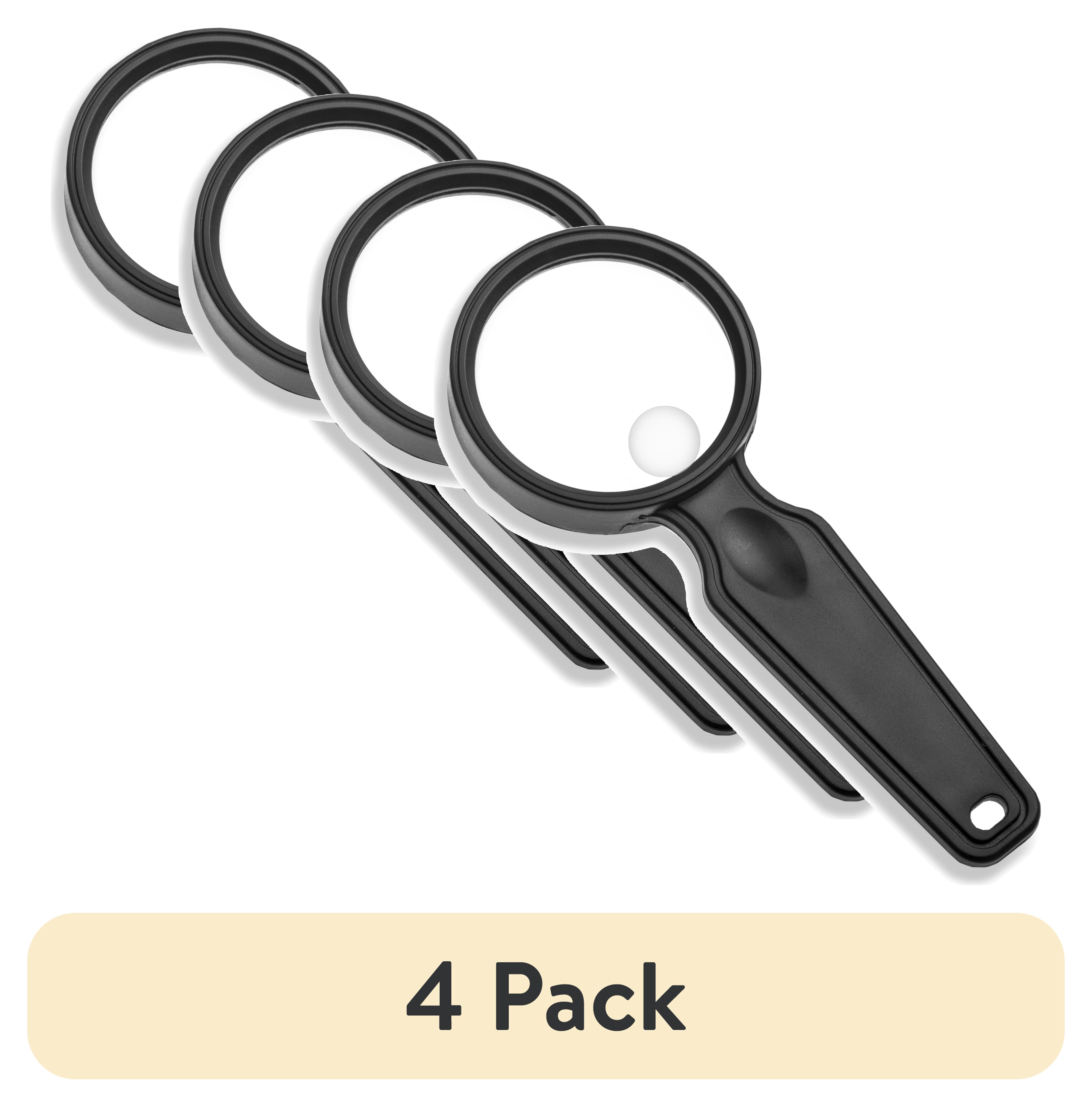 (4 pack) Carson Magniview 2" Round 3x Magnification Handheld Magnifier