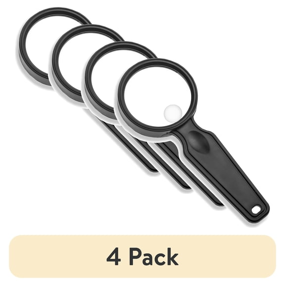 (4 pack) Carson Magniview 2" Round 3x Magnification Handheld Magnifier