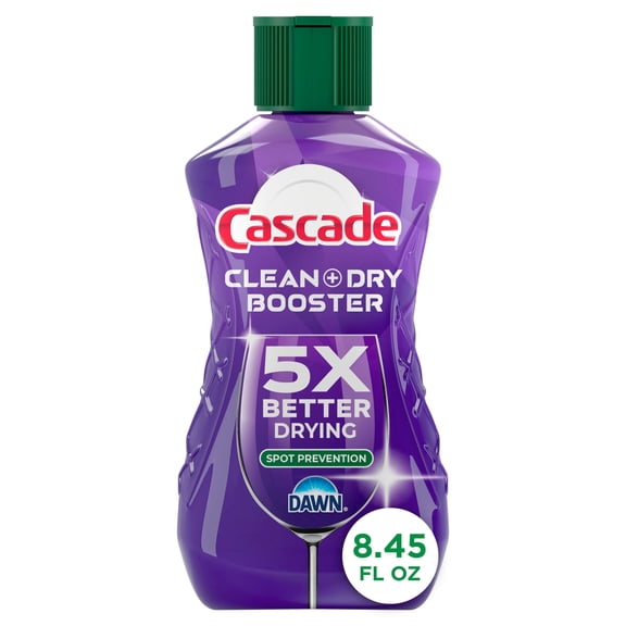 (4 pack) Cascade Rinse Aid Clean & Dry Booster, 8.45oz