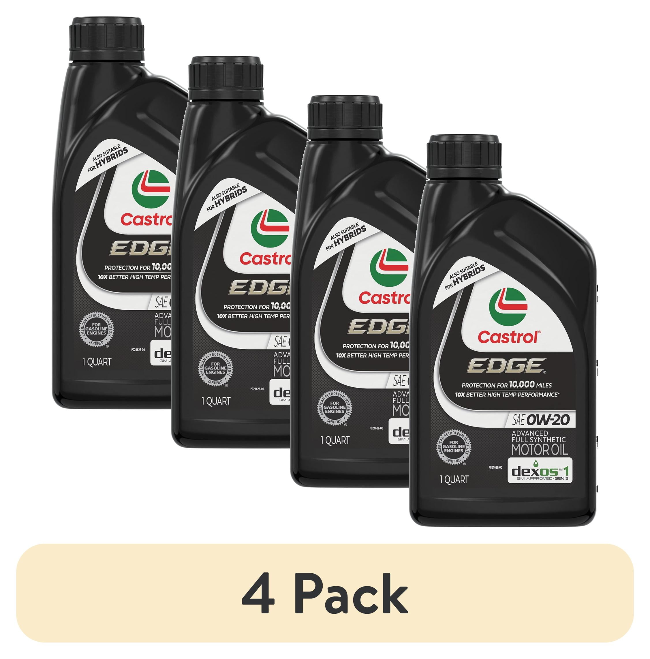 4 pack) Castrol EDGE 0W-20 Advanced Full Synthetic Motor Oil, 1