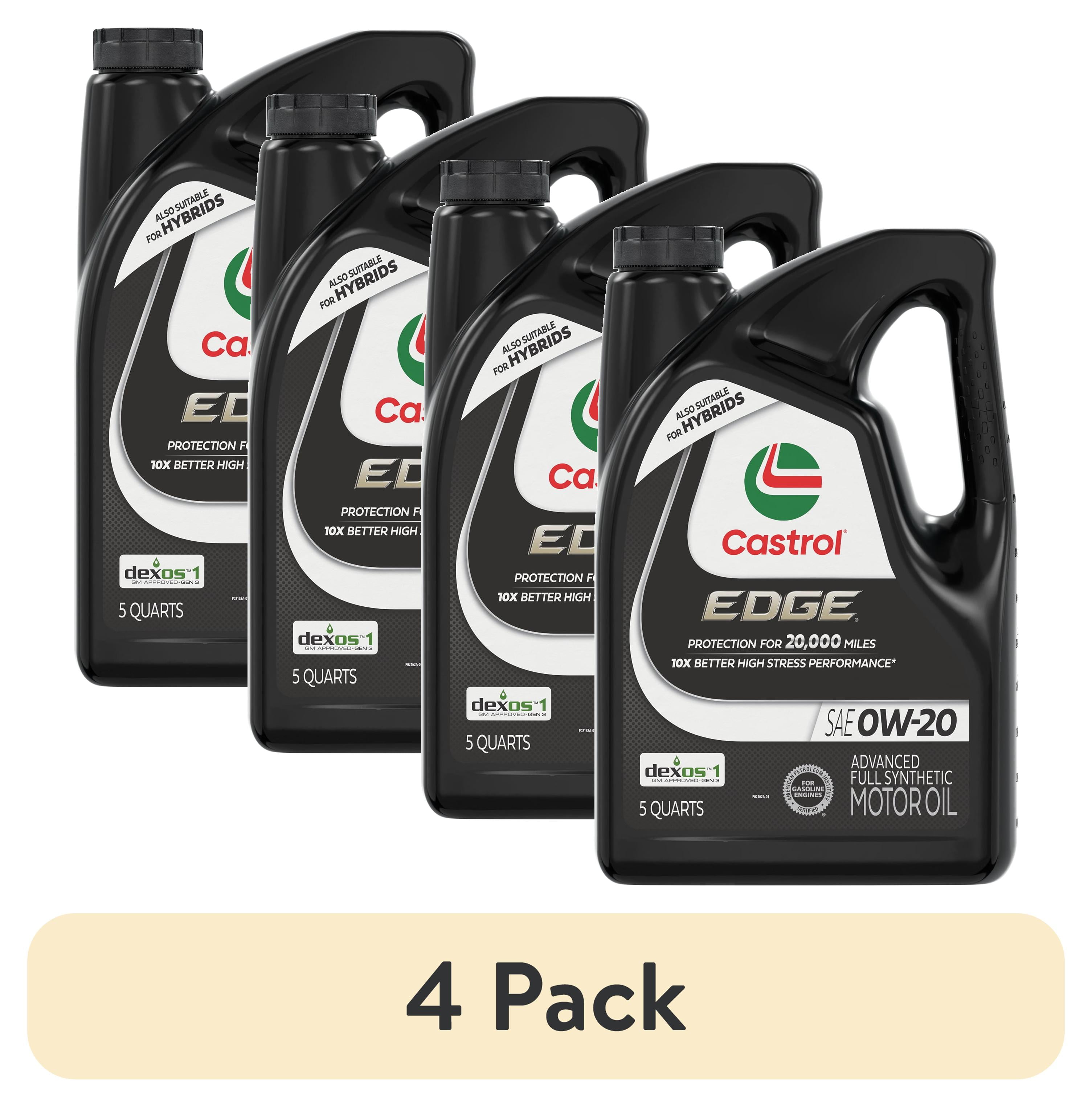 Castrol EDGE 0W-20 Full Synthetic Motor Oil 5 Quarts for Engine