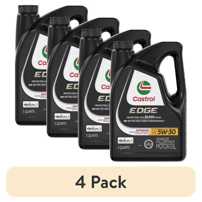 4 pack) Castrol EDGE 5W-30 Advanced Full Synthetic Motor Oil, 5