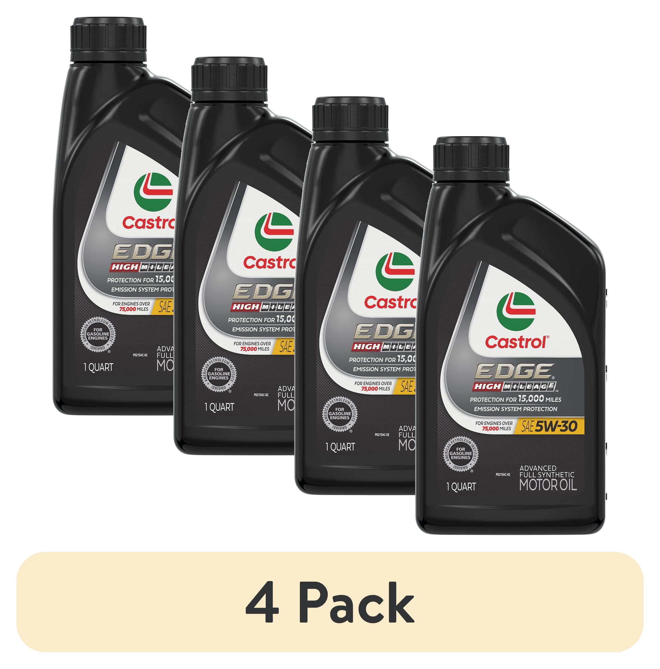 5 pack) Castrol EDGE High Mileage 5W-30 Advanced Full Synthetic