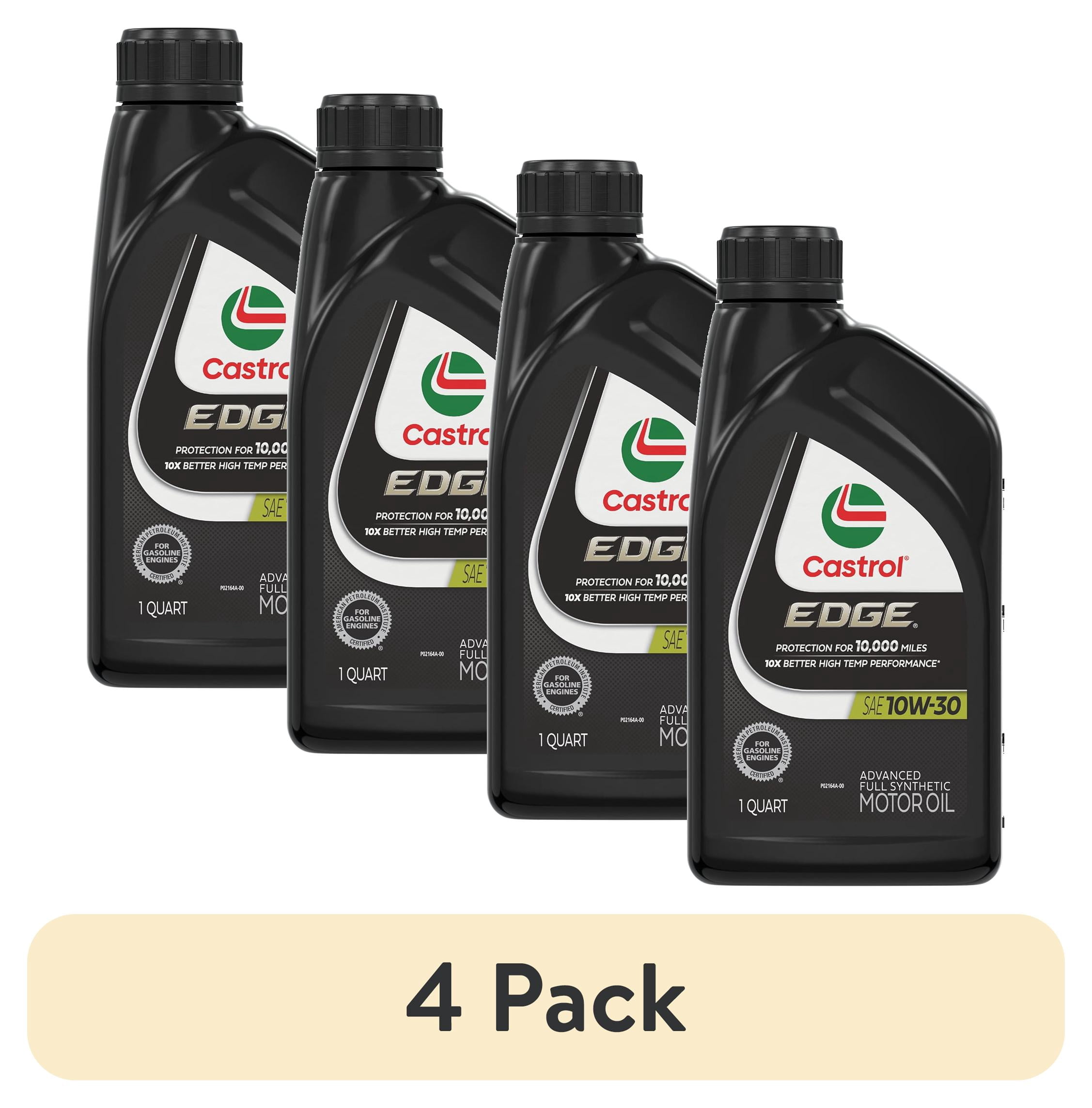 (4 pack) Castrol Edge 10W-30 Advanced Full Synthetic Motor Oil, 1 Quart