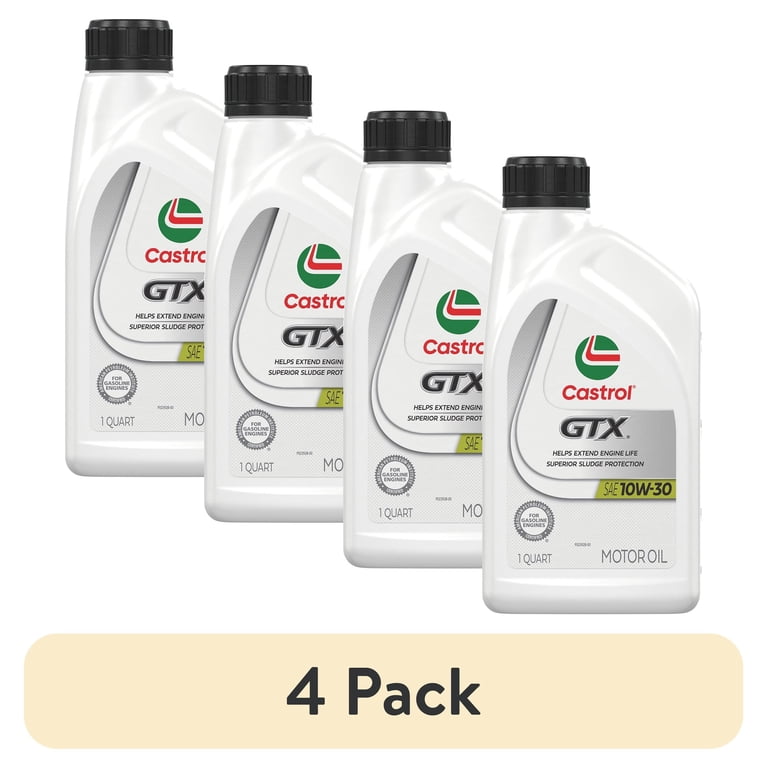 Castrol GTX 10W-30 エンジンオイル 4缶セット 4 pack) Castrol GTX 10W-30 Conventional Motor Oil, 1 Quart