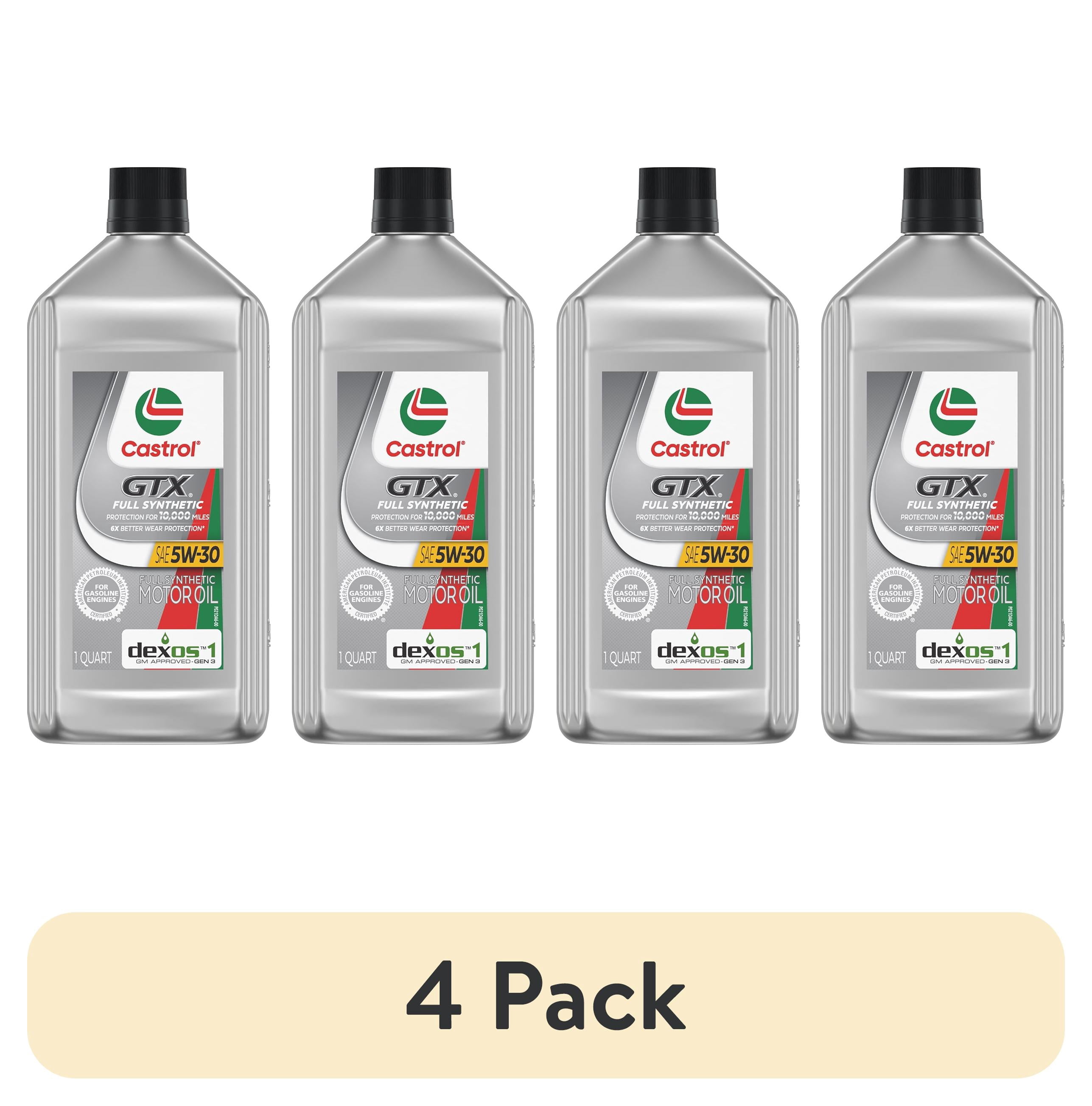 (4 pack) Castrol GTX Full Synthetic 5W-30 Motor Oil, 1 Quart