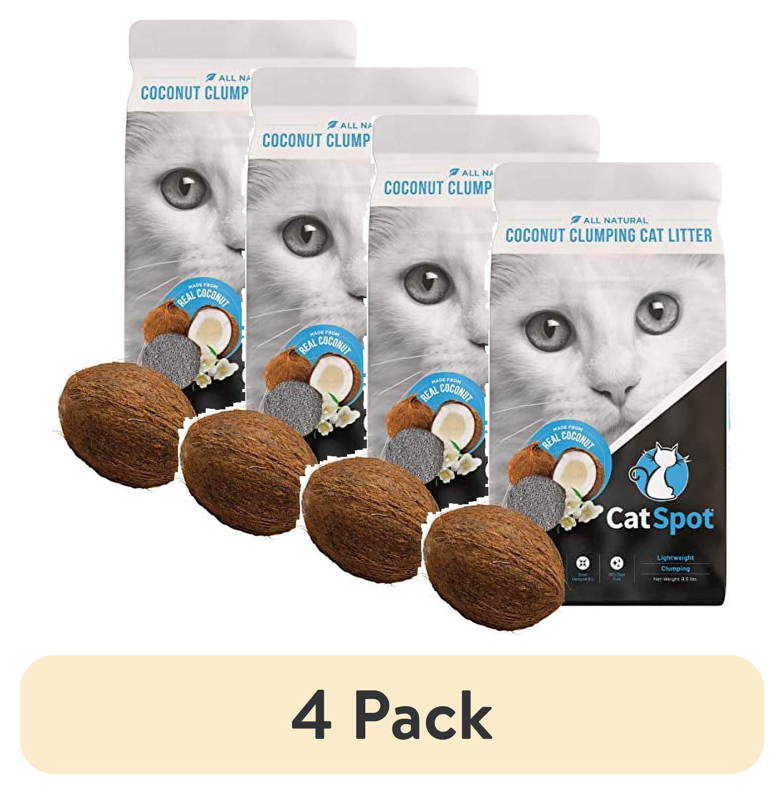 (4 pack) (4 pack) Castspot Coconut Clumping Cat Litter, All Natural, Chemical Free, Light Weight Cat Litter - 8.5 lbs.