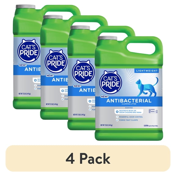 (4 pack) Cat's Pride Antibacterial Scented Clumping Litter 12lb Jug