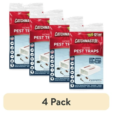 (4 pack) Catchmaster Value Pack Solid Home Pest Traps 12 Count