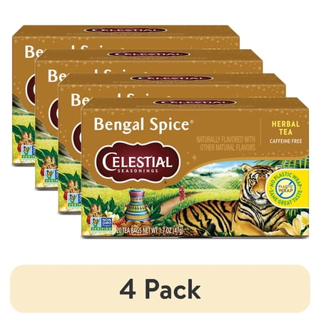 (4 pack) Celestial Seasonings Bengal Spice Herbal Tea Bags (20 Count)