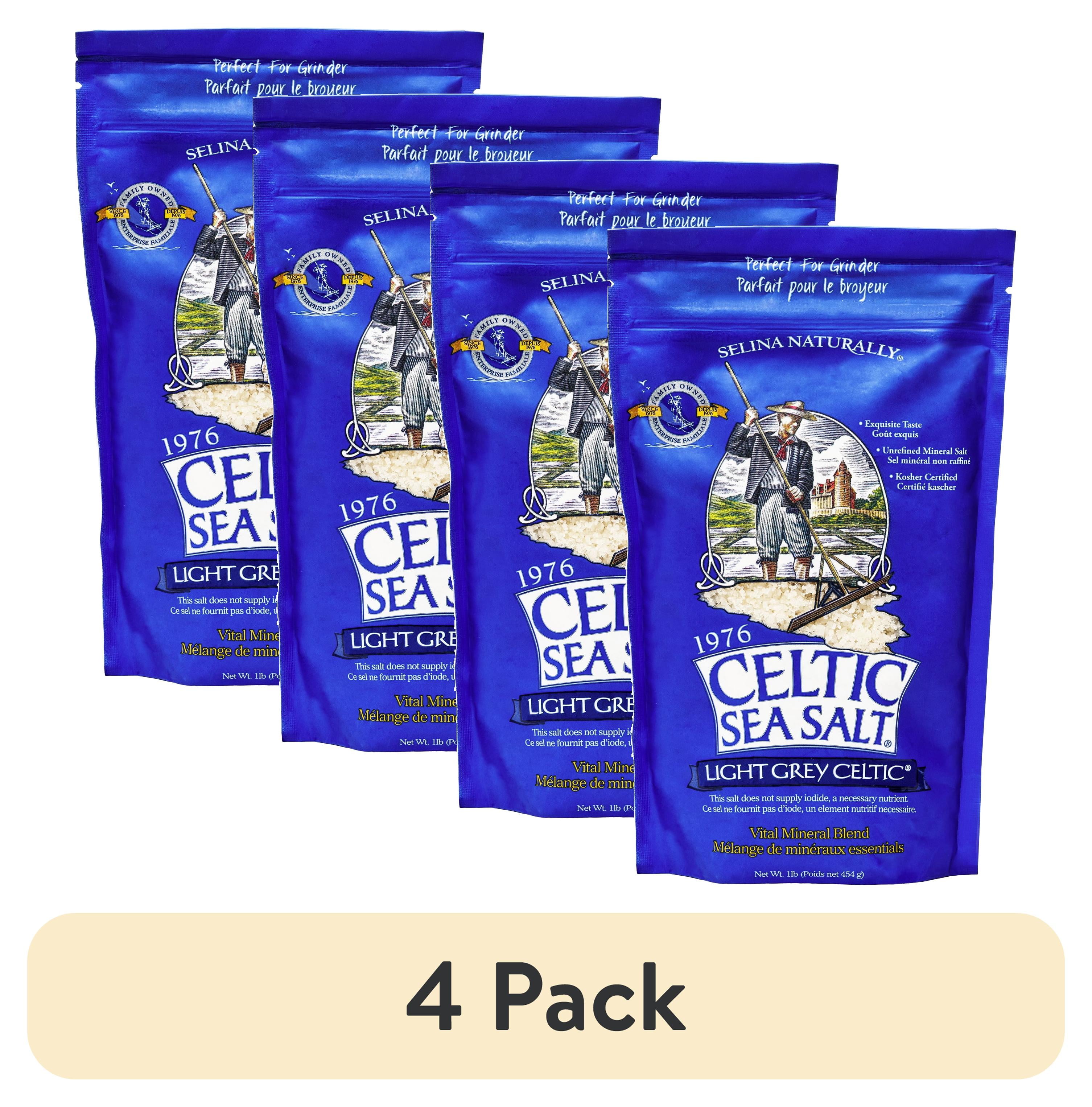 4 pack) Celtic Sea Salt Light Grey Sea Salt Resealable Bag Kosher 4 pack) Celtic Sea Salt Light Grey Sea Salt Resealable Bag Kosher