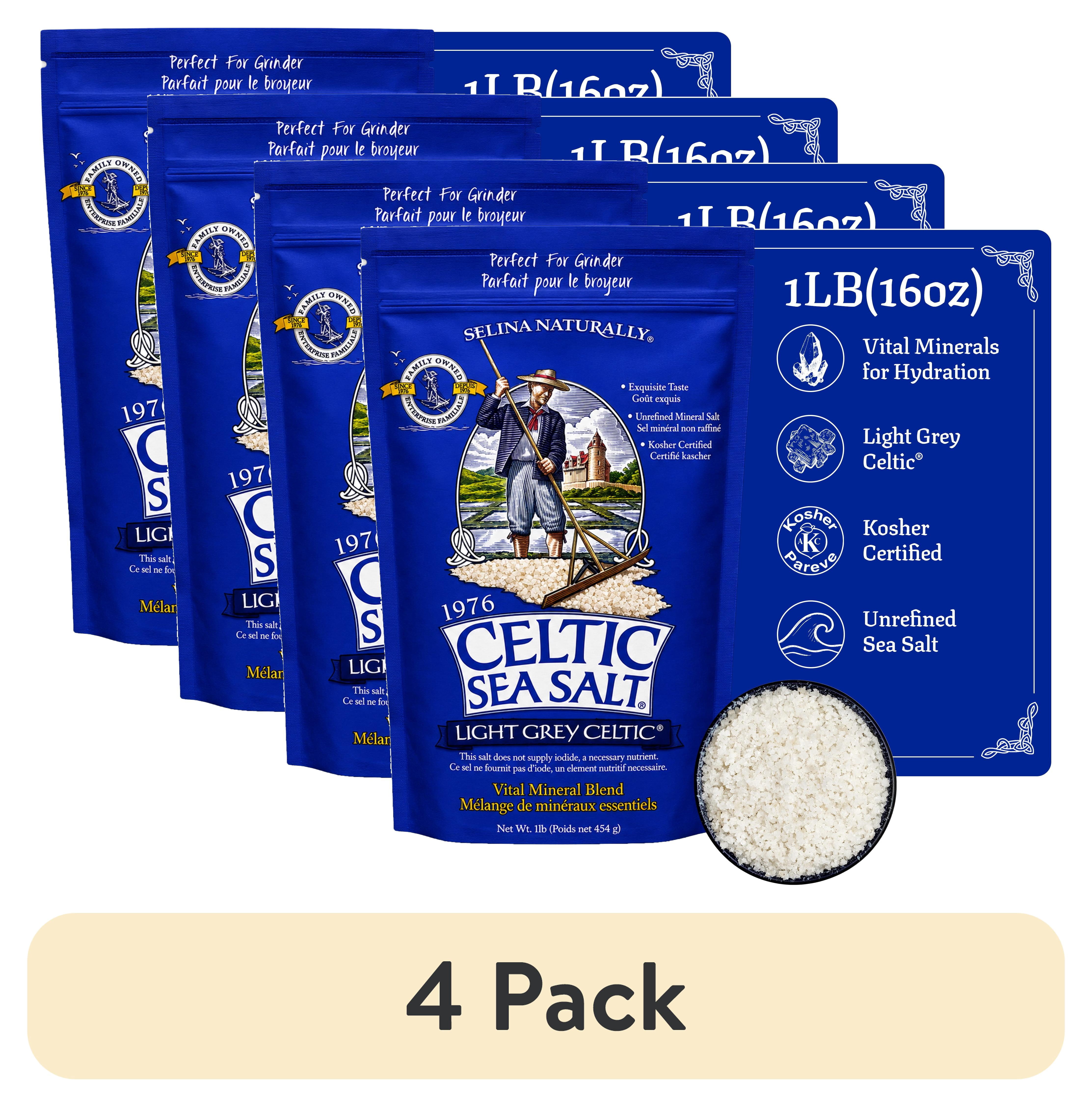 バーミンガム1910年スターリングシルバーサルバー銀盆約515g ソリッド純銀 4 pack) Celtic Sea Salt Light Grey Sea Salt Resealable Bag Kosher
