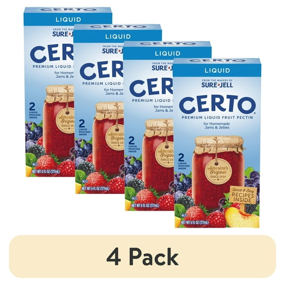 (4 pack) Certo Premium Liquid Fruit Pectin, 2 ct Packs