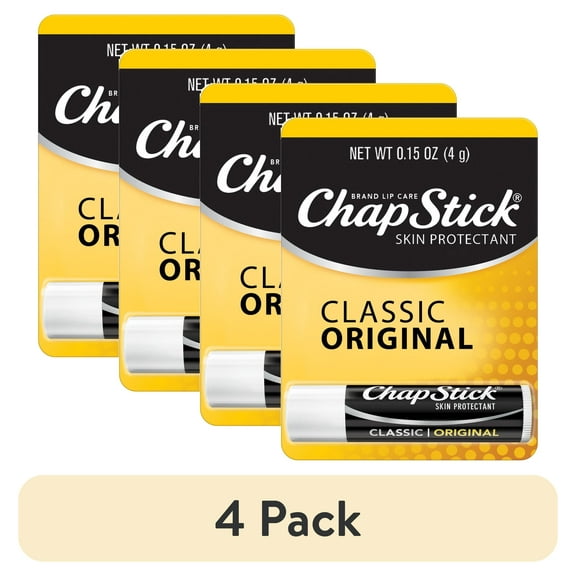 (4 pack) ChapStick Classic Original Lip Balm, 1 Tube - 0.15 oz