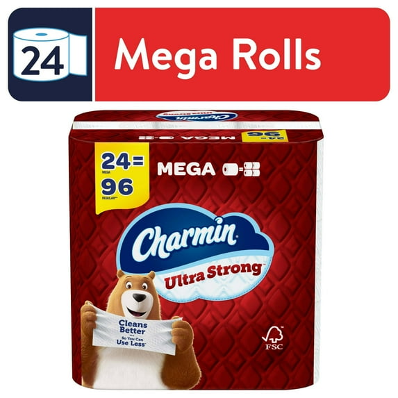 (4 pack) Charmin Ultra Strong Toilet Paper, 24 Mega Roll
