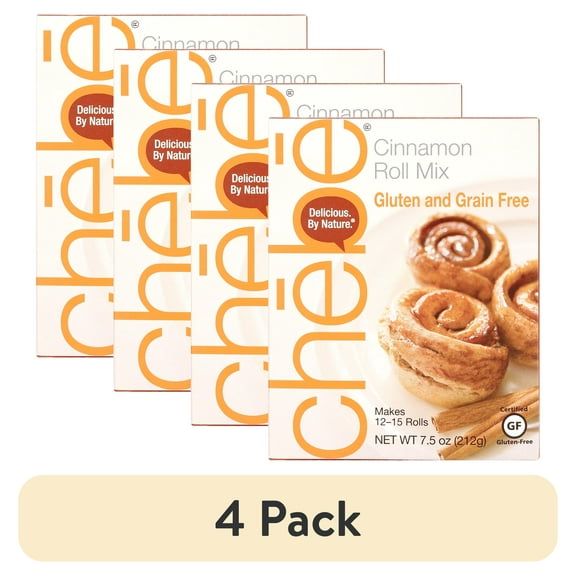 (4 pack) Chebe Bread Gluten Free Cinnamon Roll Mix, 7.5 oz