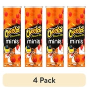 (4 pack) Cheetos Brand Minis Flamin’ Hot Cheese Flavored Canister, 3.625 oz (Packaging may vary)