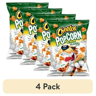 (4 pack) Cheetos Cheddar Jalapeno Flavored Popcorn, 1.875 oz Bag
