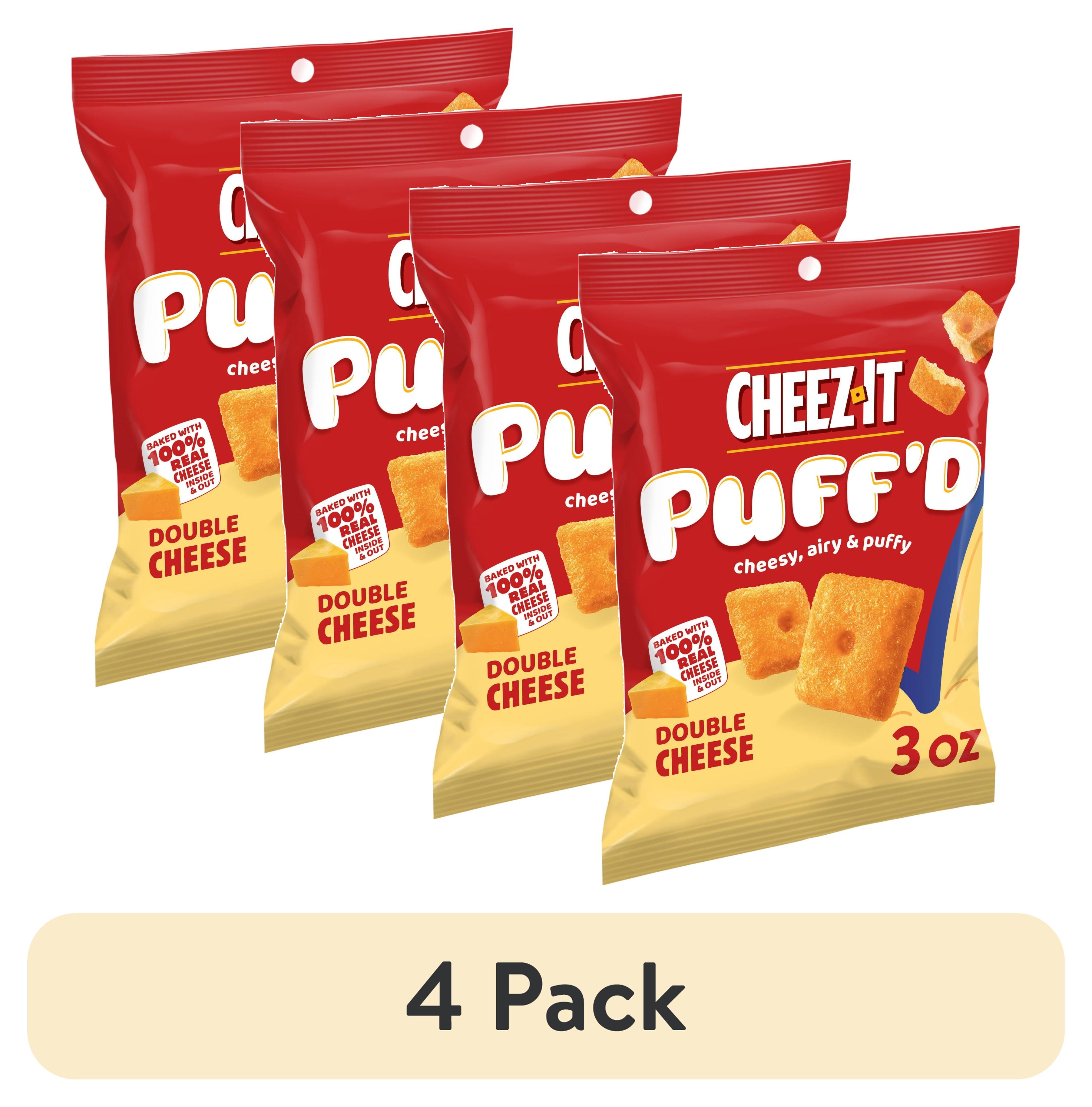 (4 pack) Cheez-It Puff'd Double Cheese Cheesy Baked Snacks, Puffed ...