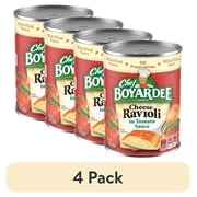 (4 pack) Chef Boyardee Cheese Ravioli in Tomato Sauce, Ready-to-Eat Meal, 15 oz. Can