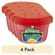 (4 pack) Chef Boyardee Mac and Cheese, Microwavable Meal, 7.5 oz. Bowl