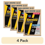 4 pack Chevron Havoline Lifelong 5W-30 Full Synthetic Motor Oil, 6 Quarts Smart Change Box